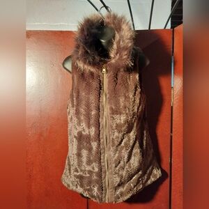 Marc New York Faux Fur Vest with Zipper